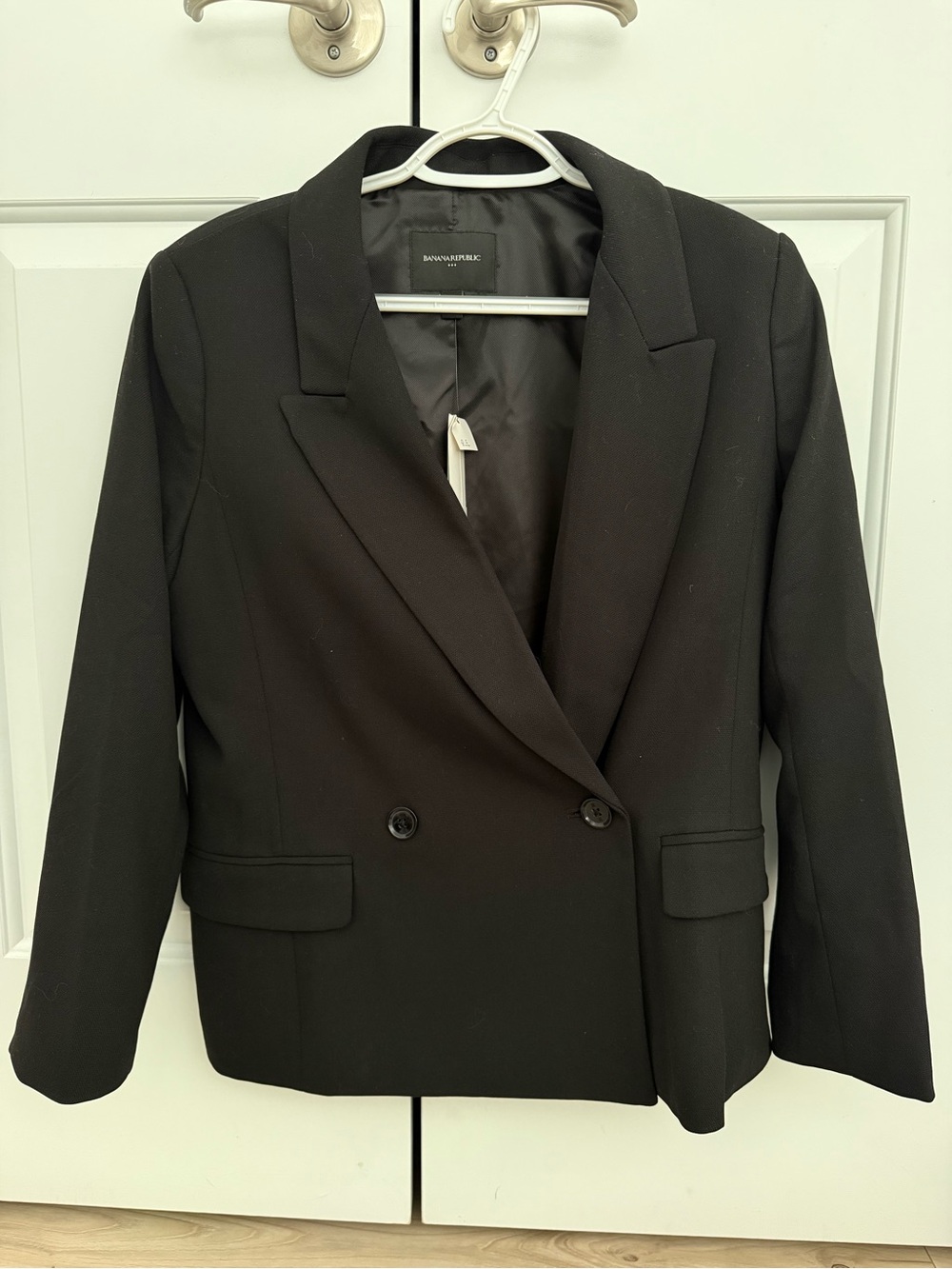 NWT Banana Republic Women's Black Double-Breasted Blazer